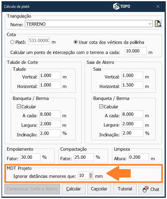 Exemplo de procedimento de triangulação. Em cada ponto (1 a 3) é