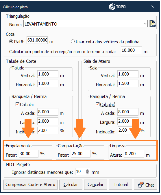 Exemplo de procedimento de triangulação. Em cada ponto (1 a 3) é